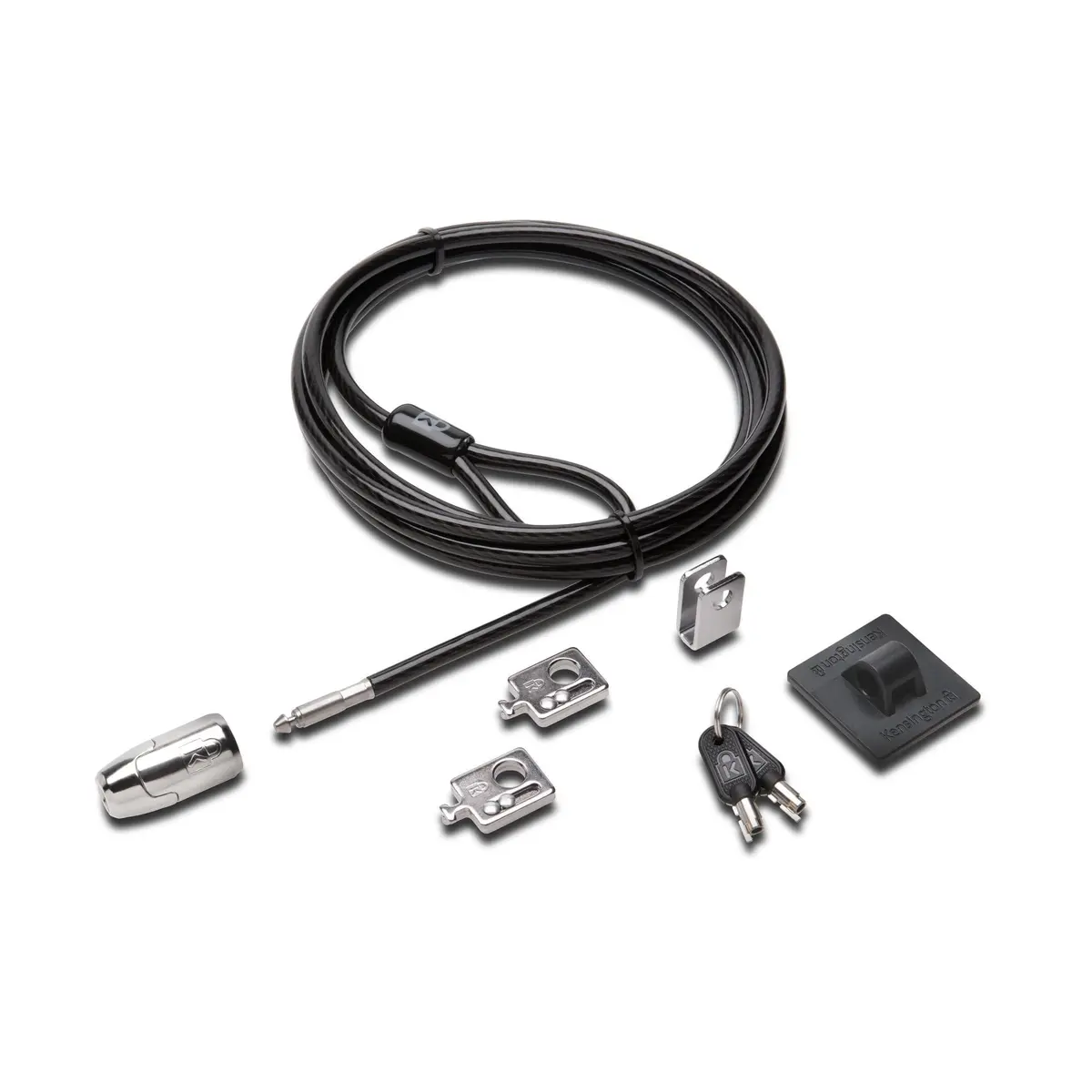 Kensington Desktop & Peripherals Locking Kit 2.0, Black | 2.44m (8ft) Cut-Resistant Carbon Steel Cable - view 2