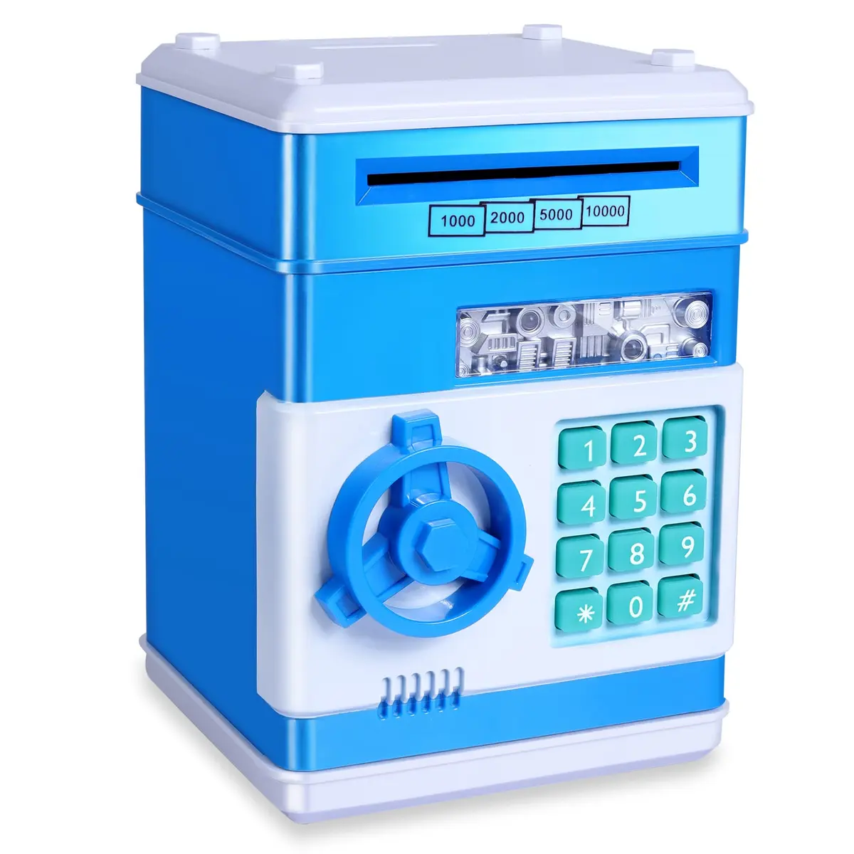 GuDoQi Electronic Piggy Bank for Kids 3-10 Years, 15 cm (5.9 in) | Mini ATM Cash Coin Saving Box with Password Lock - main product image