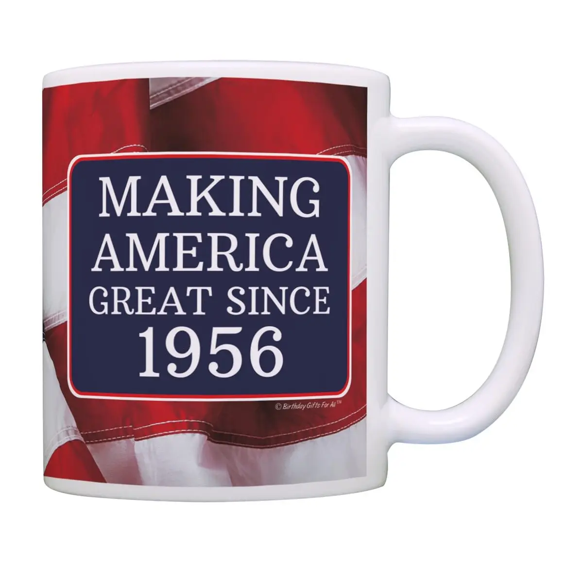 ThisWear Making America Great Since 1956 Flag 11oz Coffee Mug | Classic Ceramic Design, Microwave & Dishwasher Safe - main product image