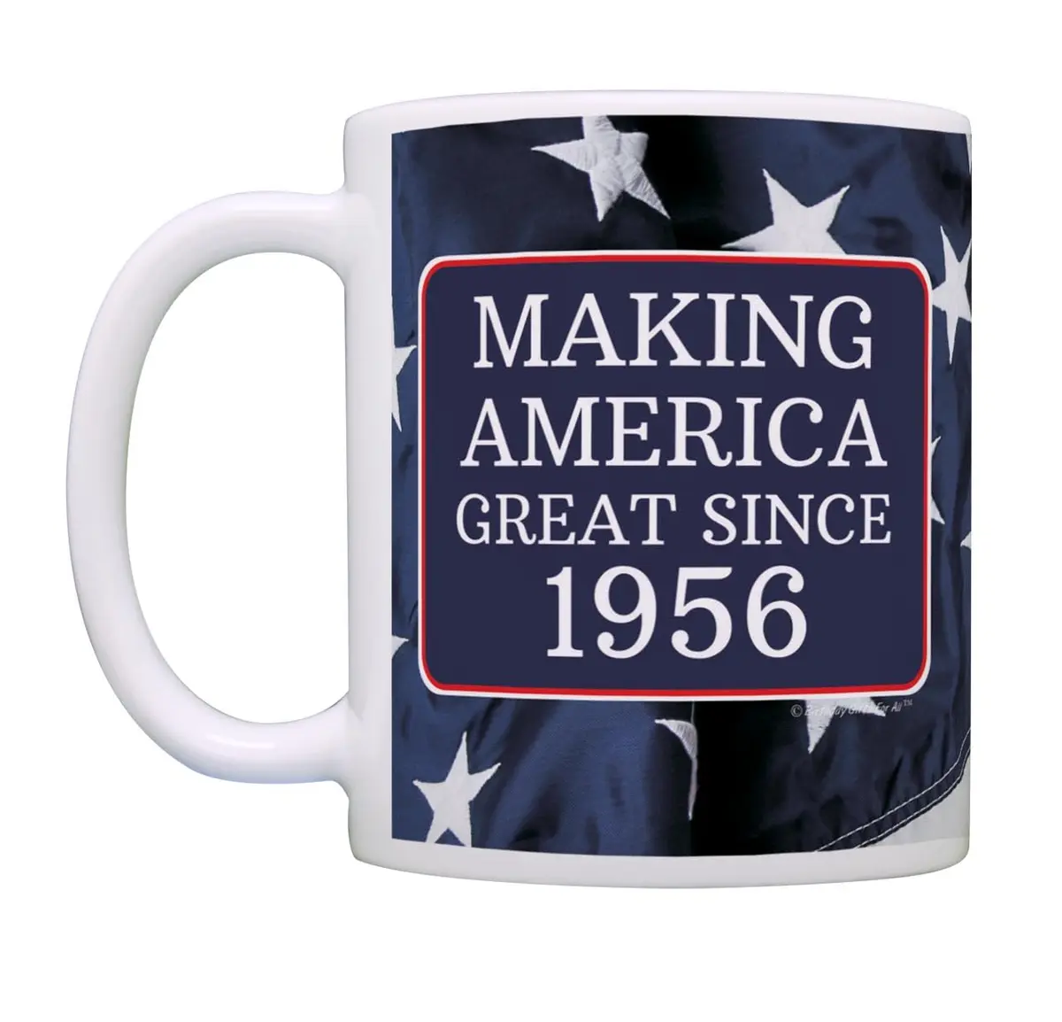 ThisWear Making America Great Since 1956 Flag 11oz Coffee Mug | Classic Ceramic Design, Microwave & Dishwasher Safe - view 6