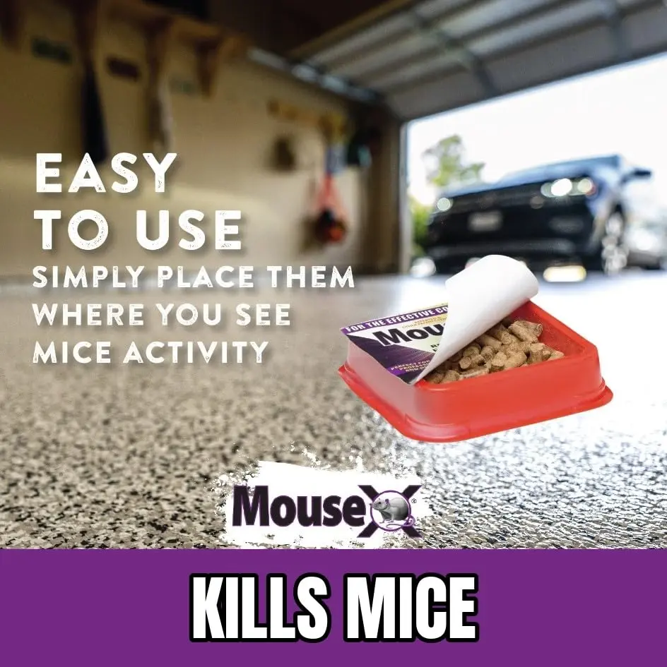 MouseX Ready-to-Use Pre-Measured 3 oz Bait Trays | Humane Mouse Killer Pellets, 2-Pack, Non-Toxic, Safe for Indoors & Outdoors - view 7