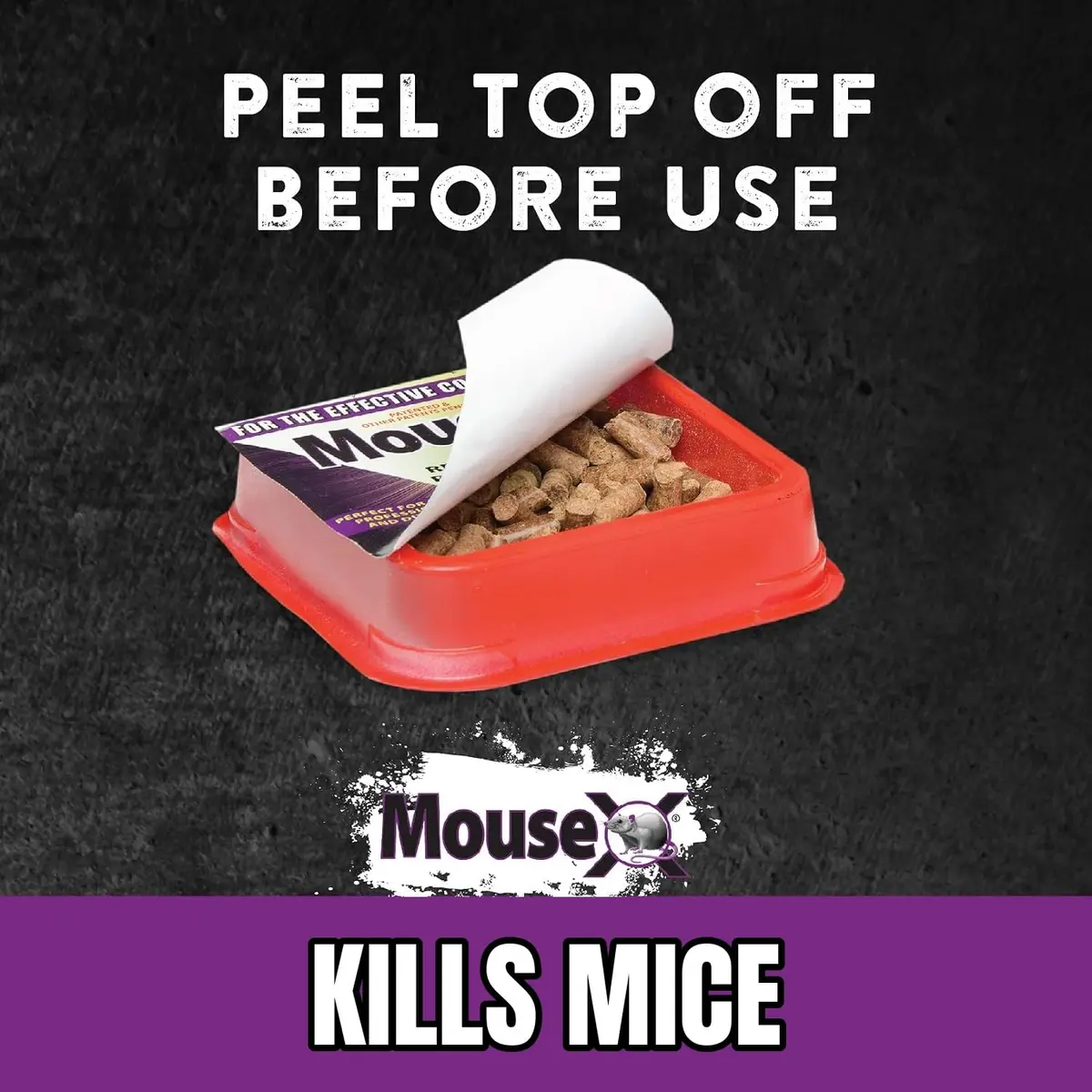 MouseX Ready-to-Use Pre-Measured 3 oz Bait Trays | Humane Mouse Killer Pellets, 2-Pack, Non-Toxic, Safe for Indoors & Outdoors - view 9