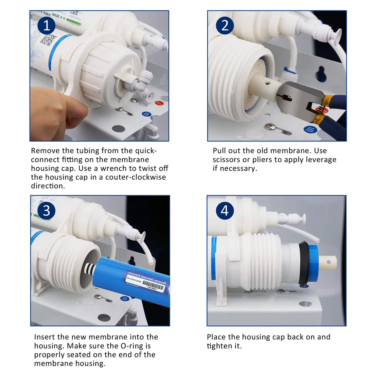 Membrane Solutions NSF/ANSI 58 Certified 400 GPD Reverse Osmosis Membrane | High Flow & Rejection for Home & Commercial Use - view 9
