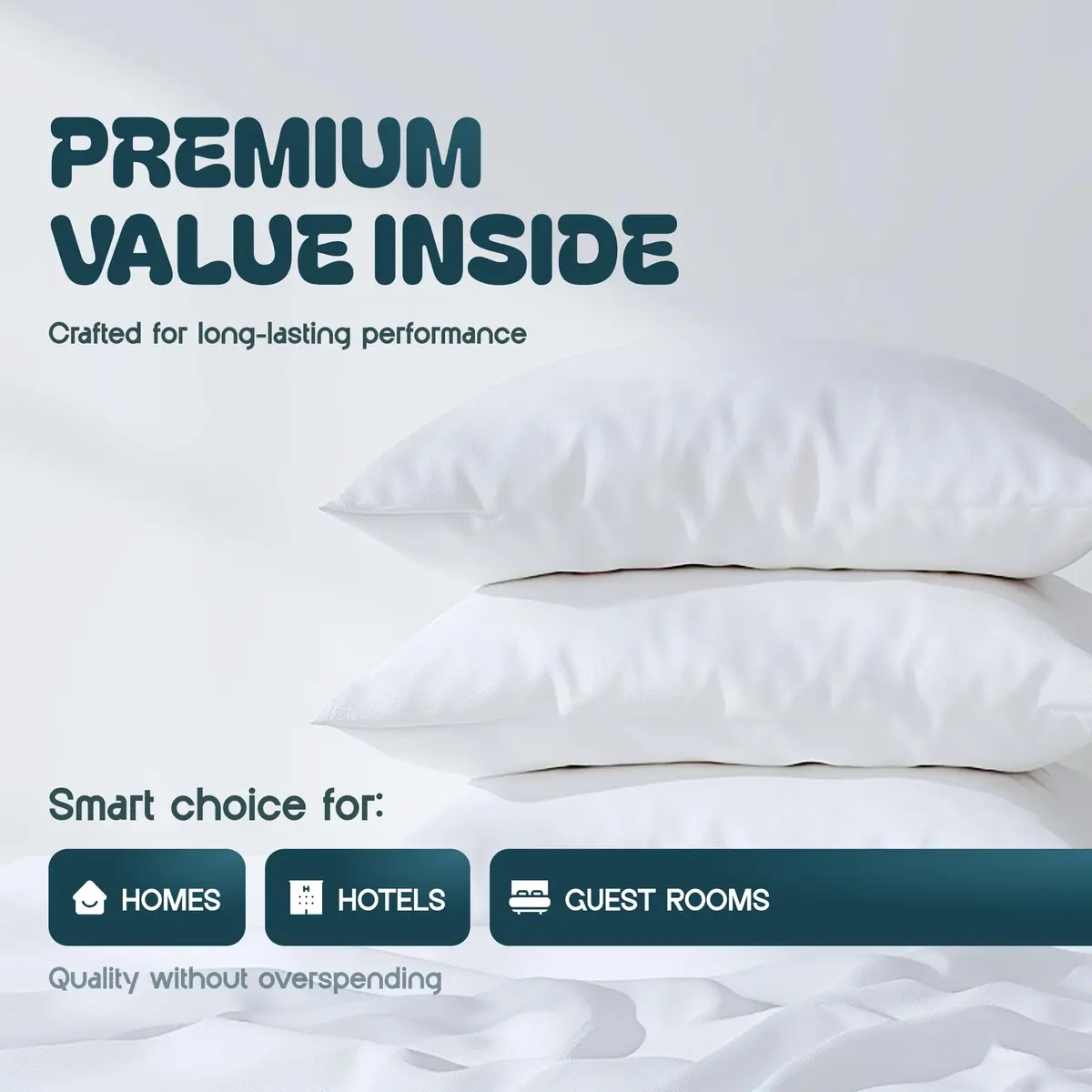 White Classic Luxury Hotel Collection Zippered Pillow Protector, Standard Size, Set of 2 | 200 Thread Count Cotton Pillow Covers - view 5