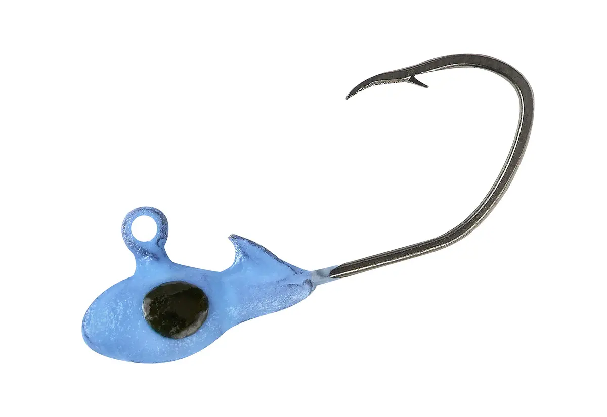 Gene Larew Crappie Pro Overbite Sickle Mo' Glo Glow-in-the-Dark Jig Heads 1/32 oz | Bright Glow for Crappie Fishing - main product image
