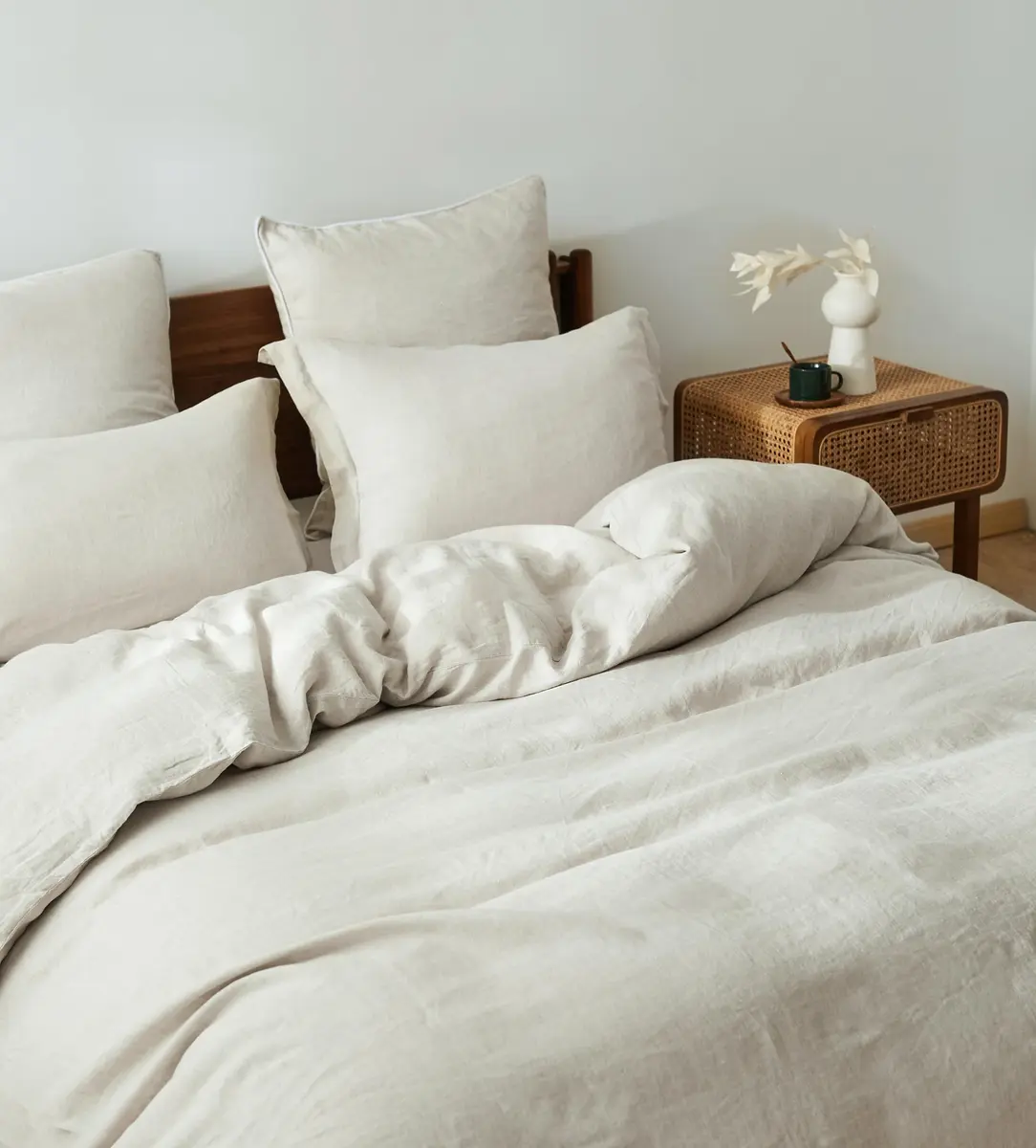 King Linens 100% Linen Pillow Shams Pack of 2 | Breathable, Soft & Durable (20'' x 36'') - view 7