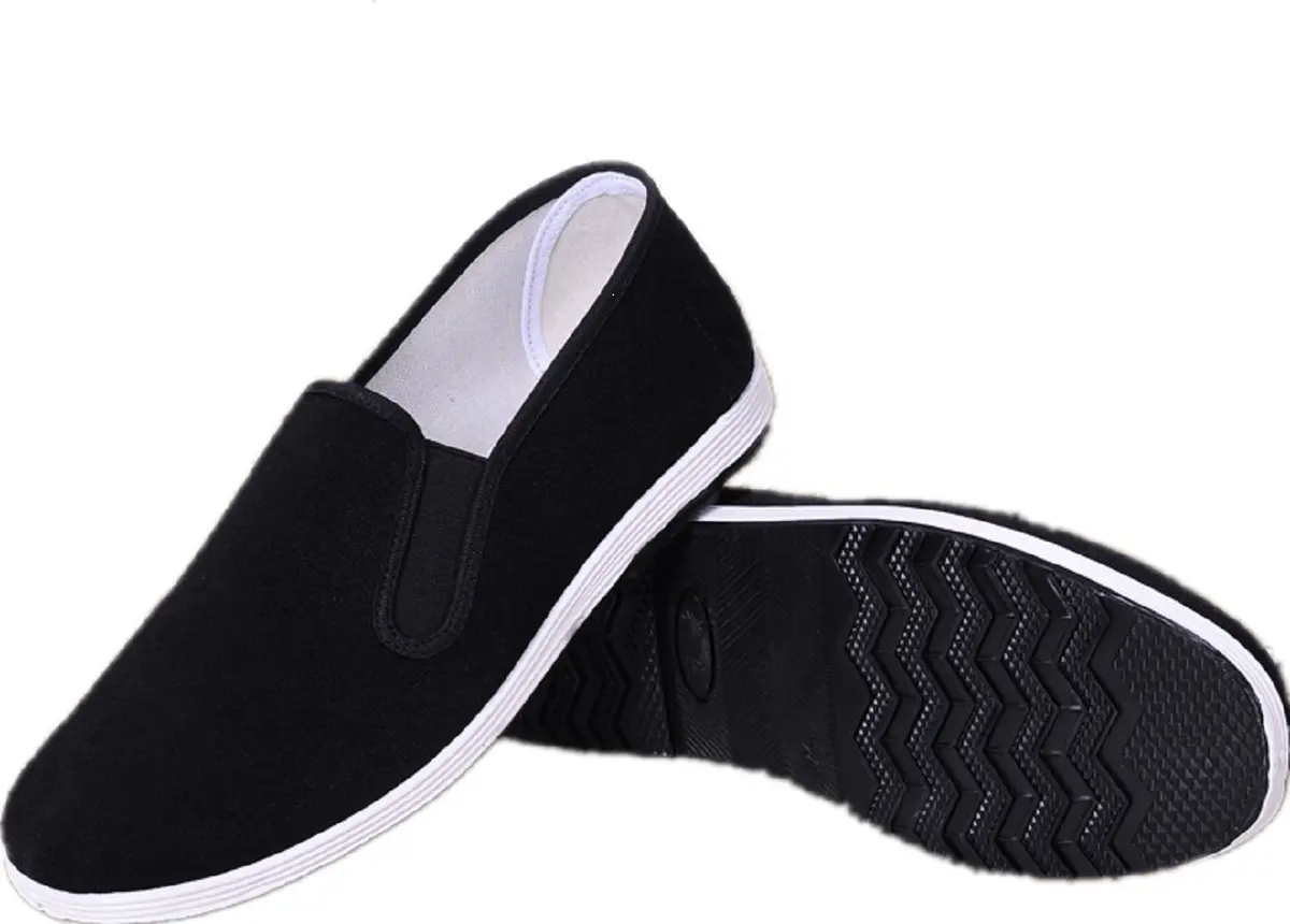 APIKA Traditional Old Beijing Shoes Kung Fu Tai Chi Shoes Rubber Sole Black | Unisex Chinese Culture - main product image