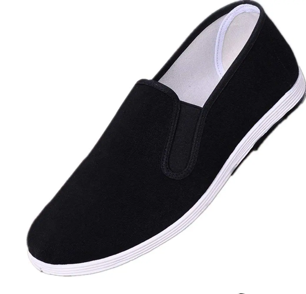 APIKA Traditional Old Beijing Shoes Kung Fu Tai Chi Shoes Rubber Sole Black | Unisex Chinese Culture - view 5