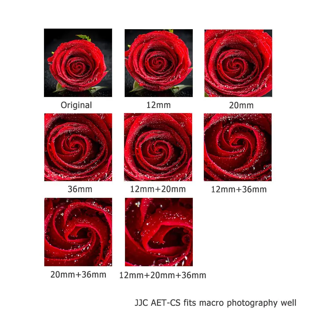 JJC Auto Focus Macro Extension Tube Set for Canon EF/EF-S Mount Cameras & Lenses (12mm, 20mm, 36mm Tubes) | For Macro Photography - view 5