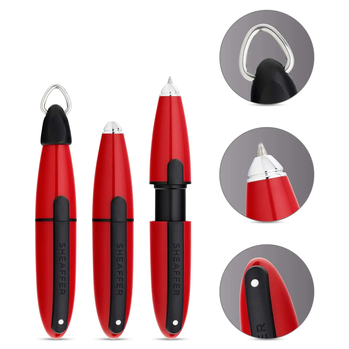 Sheaffer Ion Red Gel Rollerball Pen 0.5mm | Modern Design, Retractable Clip - view 2