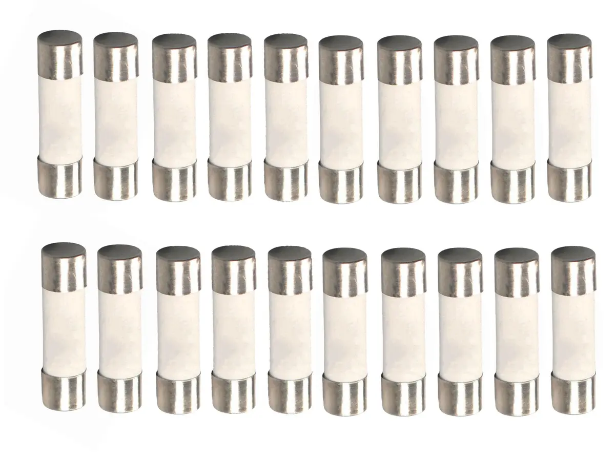 Vigor_Source T3.15A 250V Ceramic Fuse Cartridge 5x20mm | 20 Pack, Time Delay, 3.15A, 250V - main product image