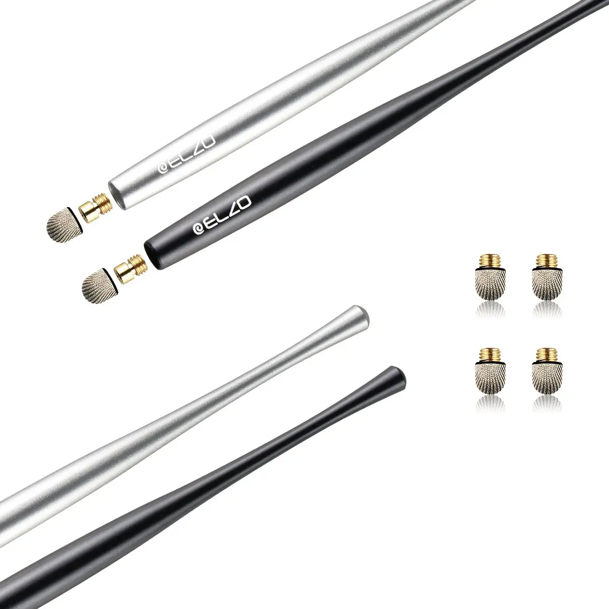 ELZO Stylus Pen Combo 2 Pack | Universal Capacitive Touch Screen with 4 Fiber Tips for Tablets & Phones - view 8