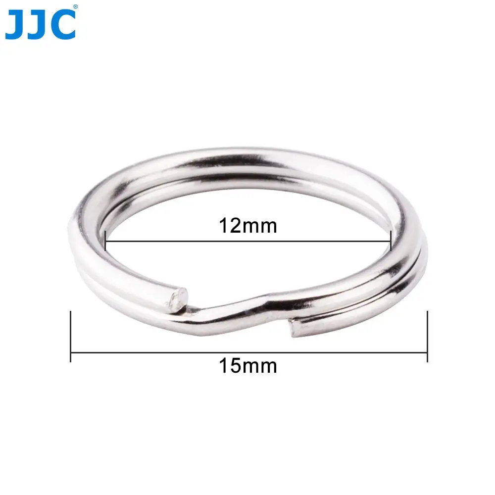 JJC Camera Strap Eyelet Lug Split O Ring Adapter & Leather Cover for Camera | Fits Most Straps ≤ 12mm Wide - view 3