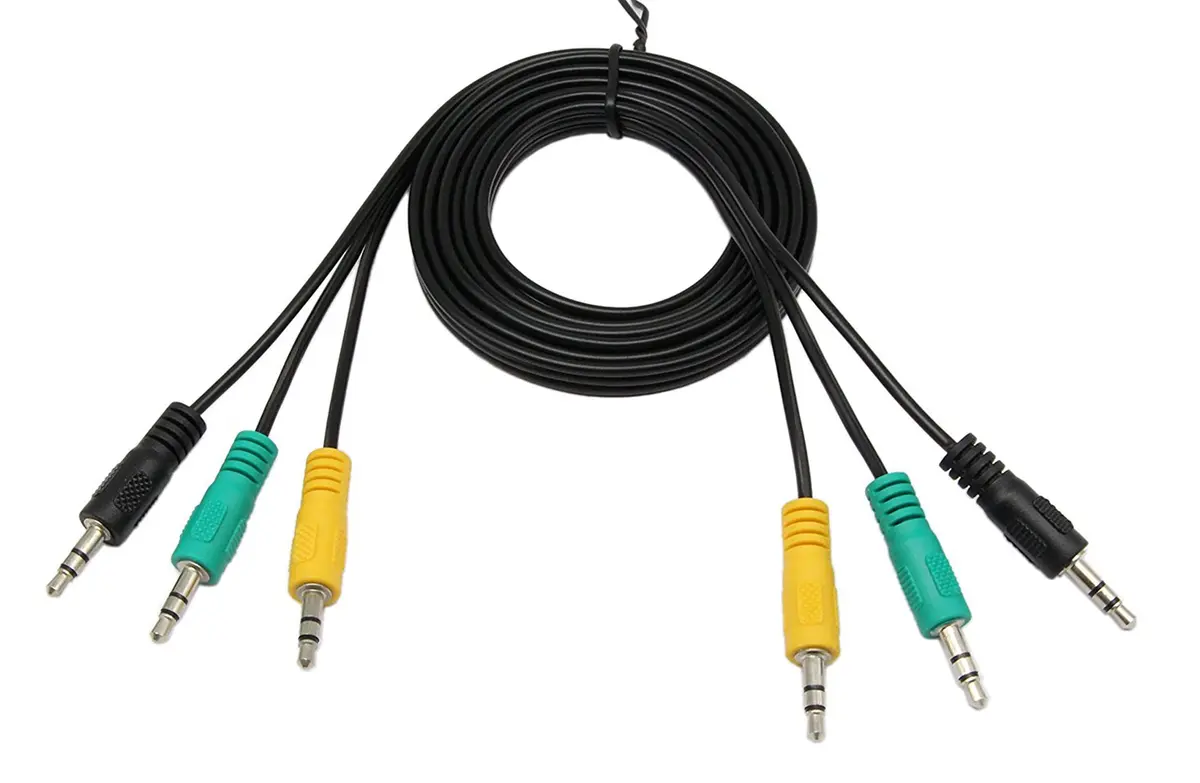 zdyCGTime 3.5mm Audio Cable 3 to 3.5mm Jack Male to Male Stereo Audio AUX Cable Cord 6ft - main product image
