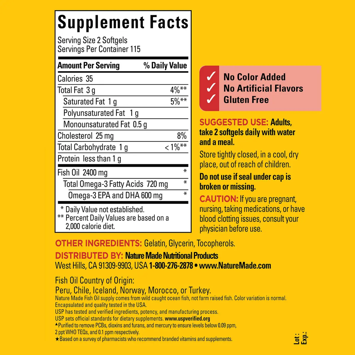 Nature Made Fish Oil Omega 3 Supplements 1200 mg Softgels 230 Count | Heart Health Support - view 6