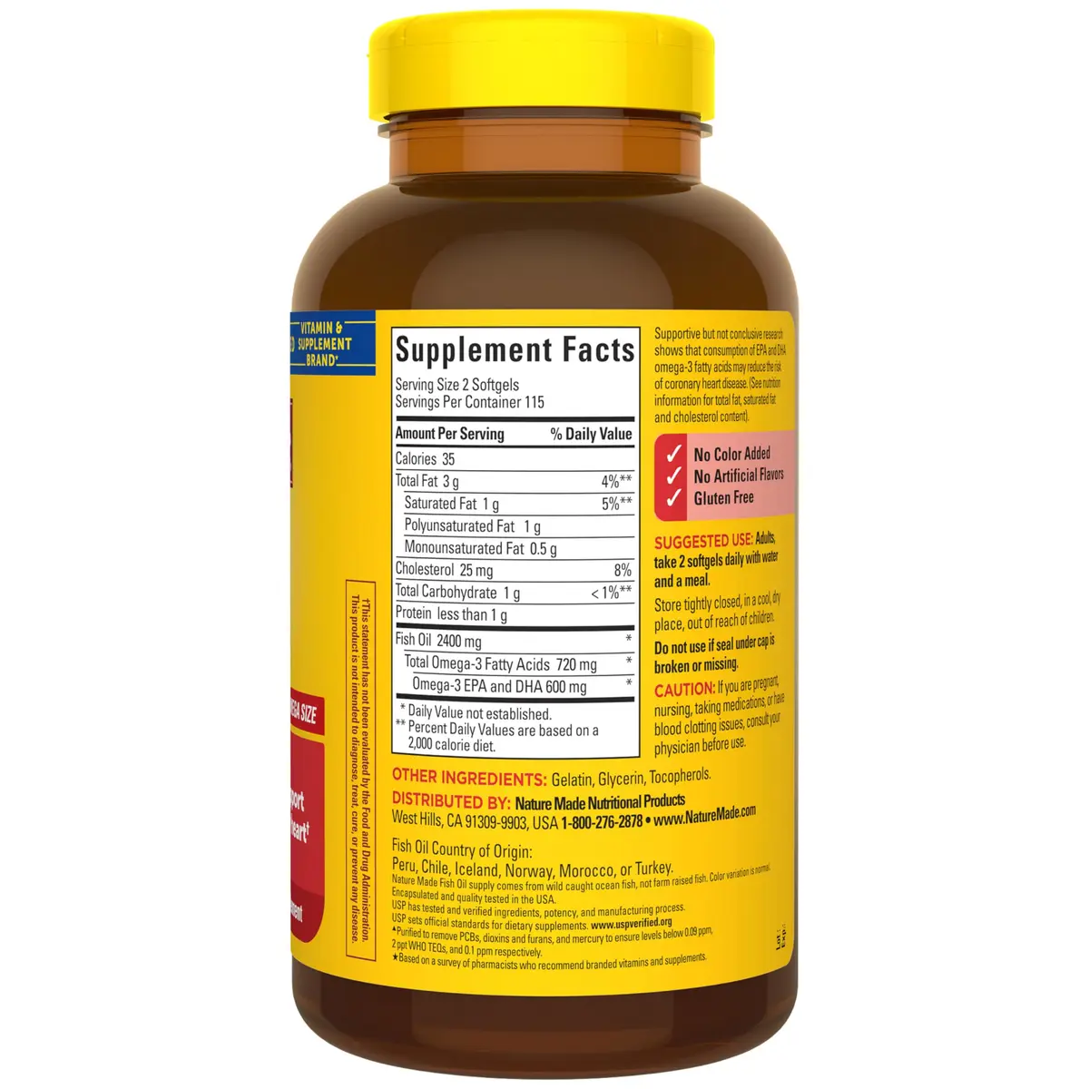 Nature Made Fish Oil Omega 3 Supplements 1200 mg Softgels 230 Count | Heart Health Support - view 7