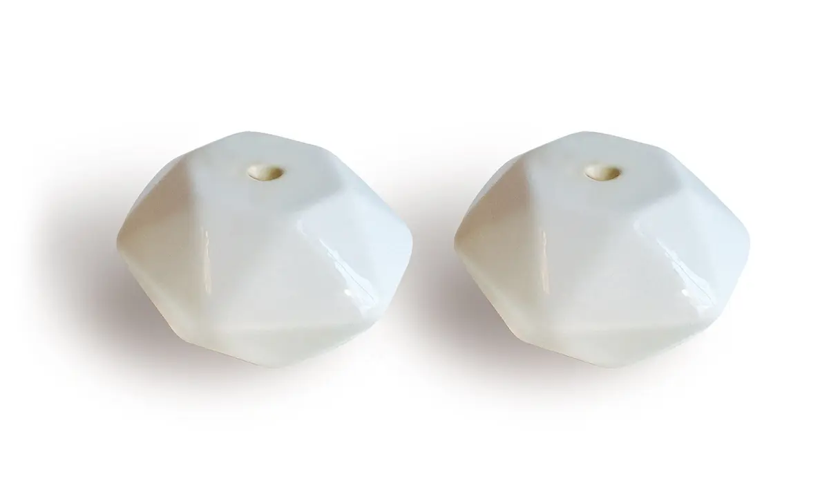 Votprof Set of 2 Small White Ceramic Candleholders for Votprof Slim Taper Candles | Durable, Modern Design - view 3