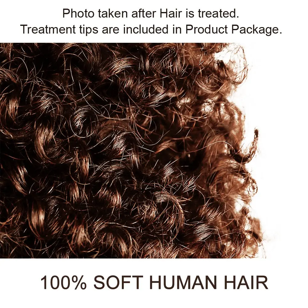 Style Icon Afro 5" Short Curly Wigs with 100% Brazilian Hair | Natural Feel & Look, Capless, 3-Color Mix - view 5
