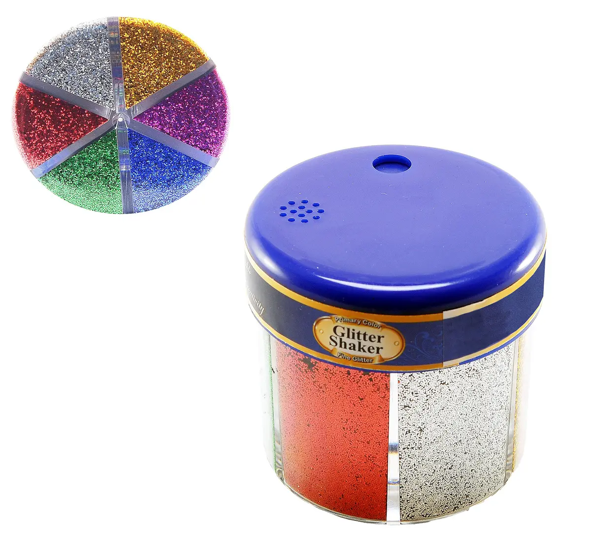 Northland Wholesale Classic Color Glitter Shaker & Washable School Glue | 60g / 2.17 oz. | Non-Toxic, Acid-Free, Washable (Colors: Blue, Green, Red, Silver, Gold, Pink) - view 3