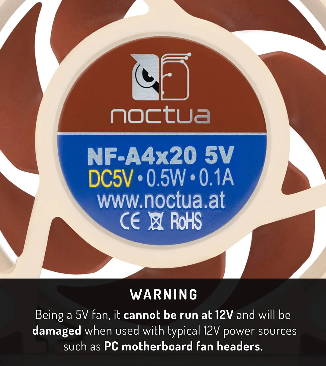 Noctua NF-A4x20 5V High-Performance Quiet Fan 40mm | Ultra-Quiet 14.9dB(A) for Electronics - view 3
