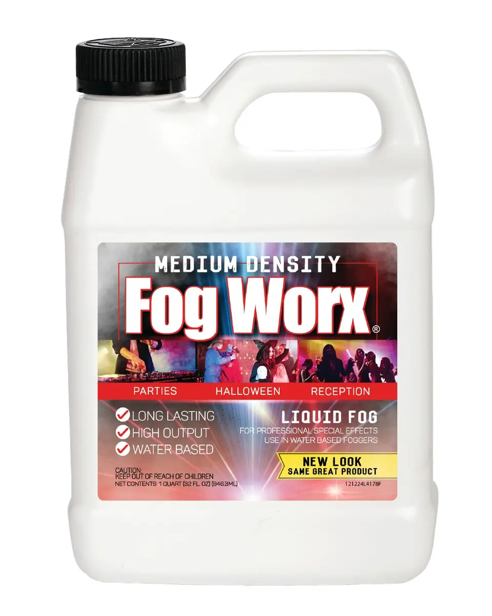 Fog Worx Fog Juice 1.89 L (64 oz) | Premium Water-Based Fog Machine Fluid for Medium Density Fog — Quart - main product image