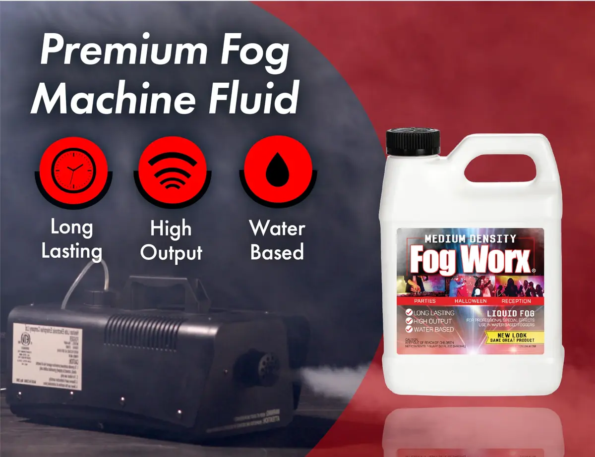 Fog Worx Fog Juice 1.89 L (64 oz) | Premium Water-Based Fog Machine Fluid for Medium Density Fog — Quart - view 3