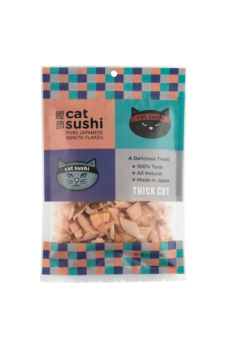 Cat Sushi Bonito Flakes Thick Cut 0.7 oz | Pure Japanese Tuna Treat for Cats - main product image