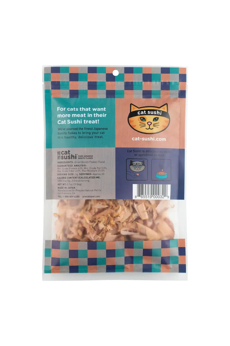 Cat Sushi Bonito Flakes Thick Cut 0.7 oz | Pure Japanese Tuna Treat for Cats - view 7