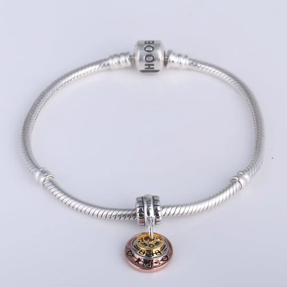 CharmsJewelry Rose Gold Charm 925 Sterling Silver | Elegant Mom Dad Bead for Charms Bracelet - view 4