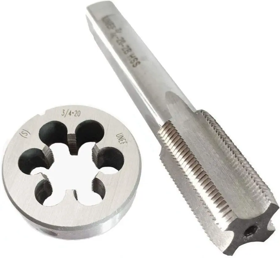 ASZLBYM 3/4-20 HSS Tap And Die Set | UNEF Machine Thread, Round Die, Right Hand, 3/4"-20 Thread (0.811 Fl Oz) - main product image