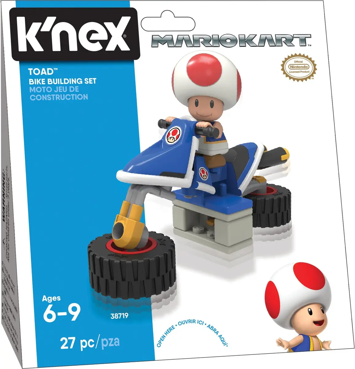 K'NEX Nintendo Mario Kart Toad Bike Building Set | Transforming Hover Bike for Kids 6+ - view 2