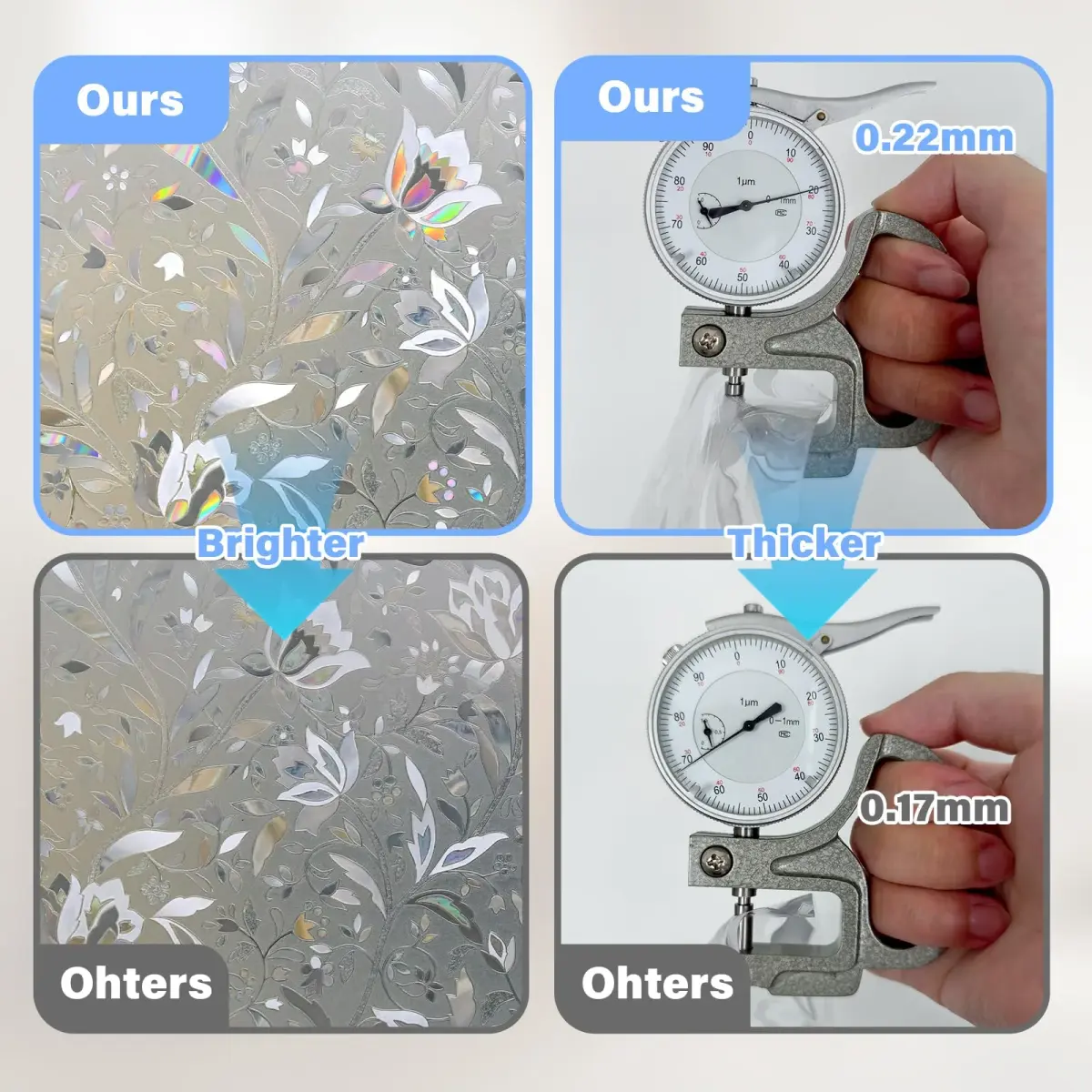 LEMON CLOUD Tulip Stained Glass Window Film 55.7 sq m (19.34 Sq Ft) | Static Cling Privacy & UV Protection - view 7