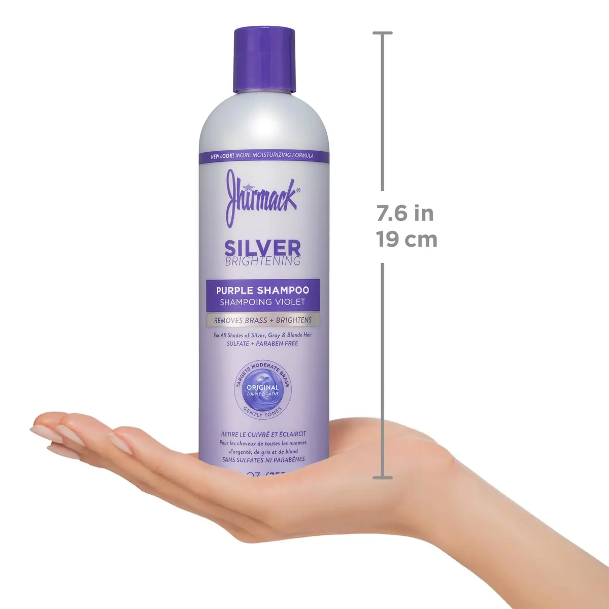 Jhirmack Silver Brightening Purple Shampoo & Conditioner Set, 12 oz | Brightens Gray & Silver Hair - view 8