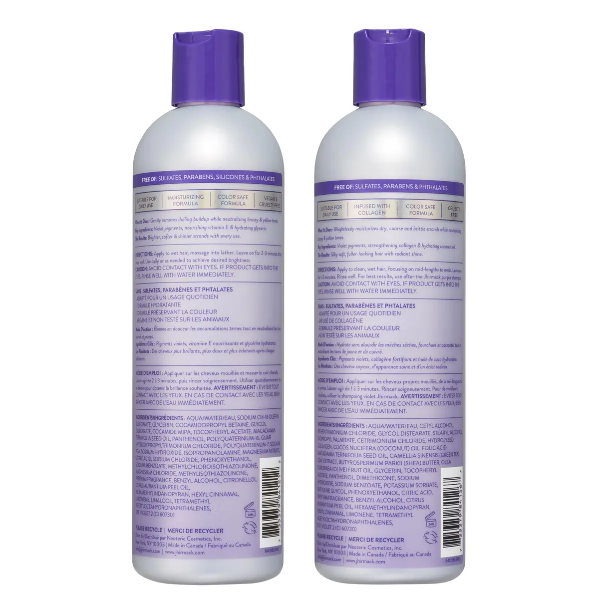 Jhirmack Silver Brightening Purple Shampoo & Conditioner Set, 12 oz | Brightens Gray & Silver Hair - view 9