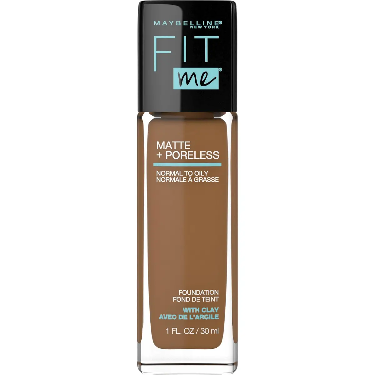 Maybelline Fit Me Matte + Poreless Foundation, Truffle, 1 fl oz | Oil-Free, Pore Minimizing - main product image