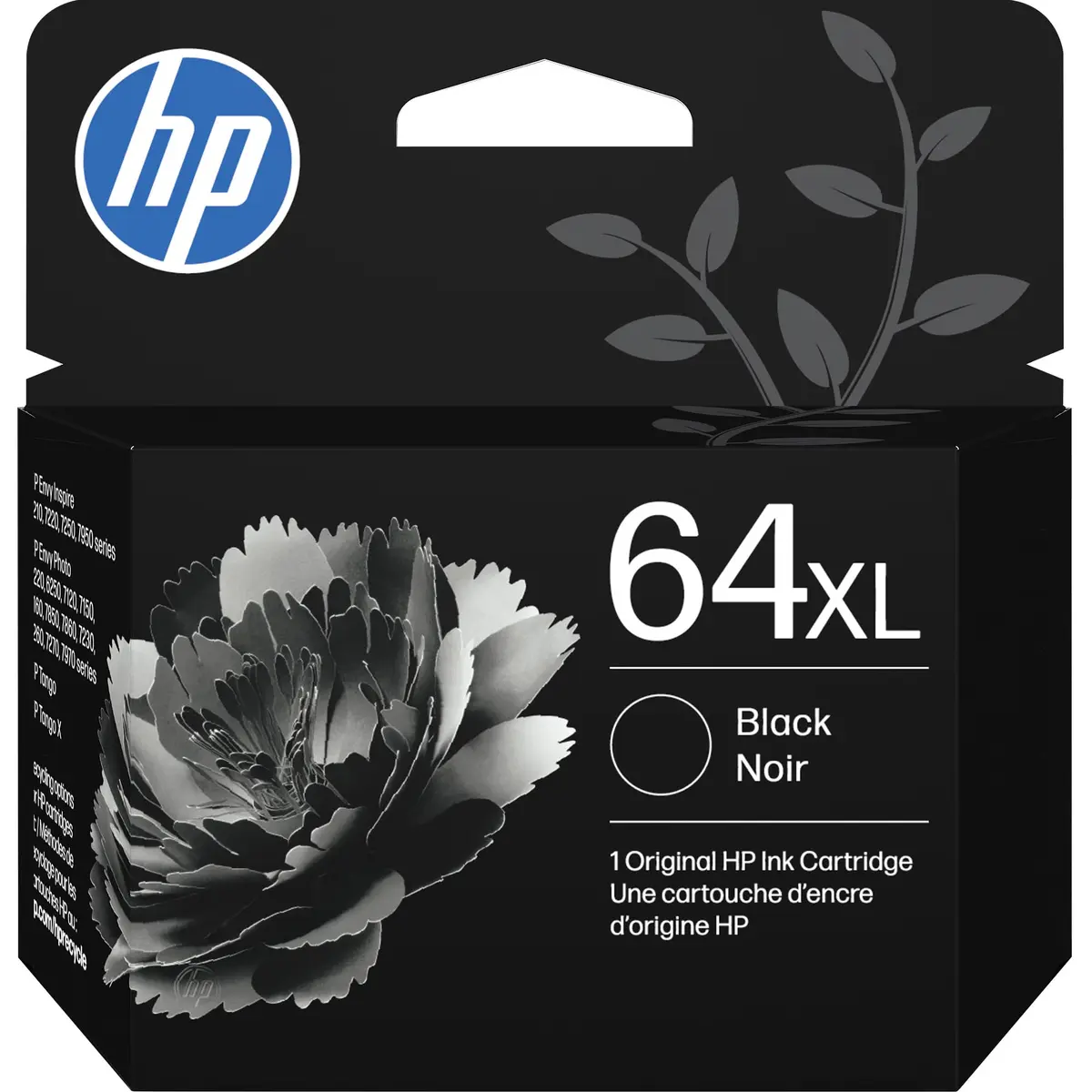 HP 64XL Black High-Yield Ink Cartridge | 600 Pages (Approx.) | Fade-Resistant Documents - main product image