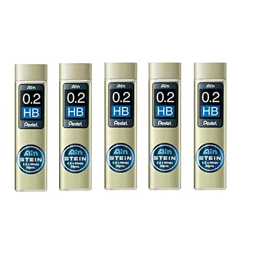 Pentel Mechanical Pencil Leads 0.2mm HB | 100 Lead Set for Precise Drafting & Writing - main product image