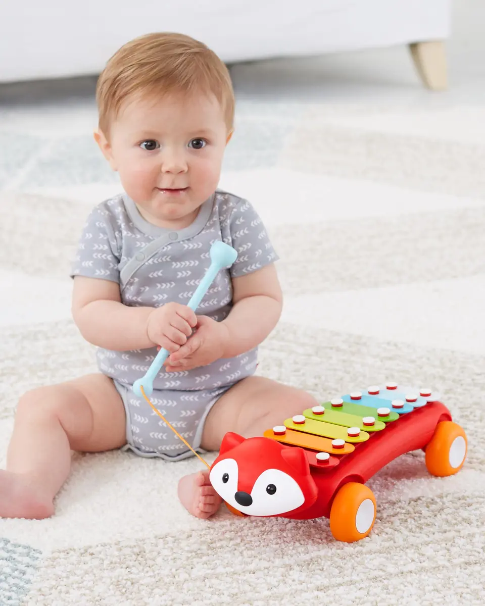 Skip Hop Xylophone Baby Toy, Explore & More, Fox | 8-Color Keys, Develops Fine Motor Skills - view 9