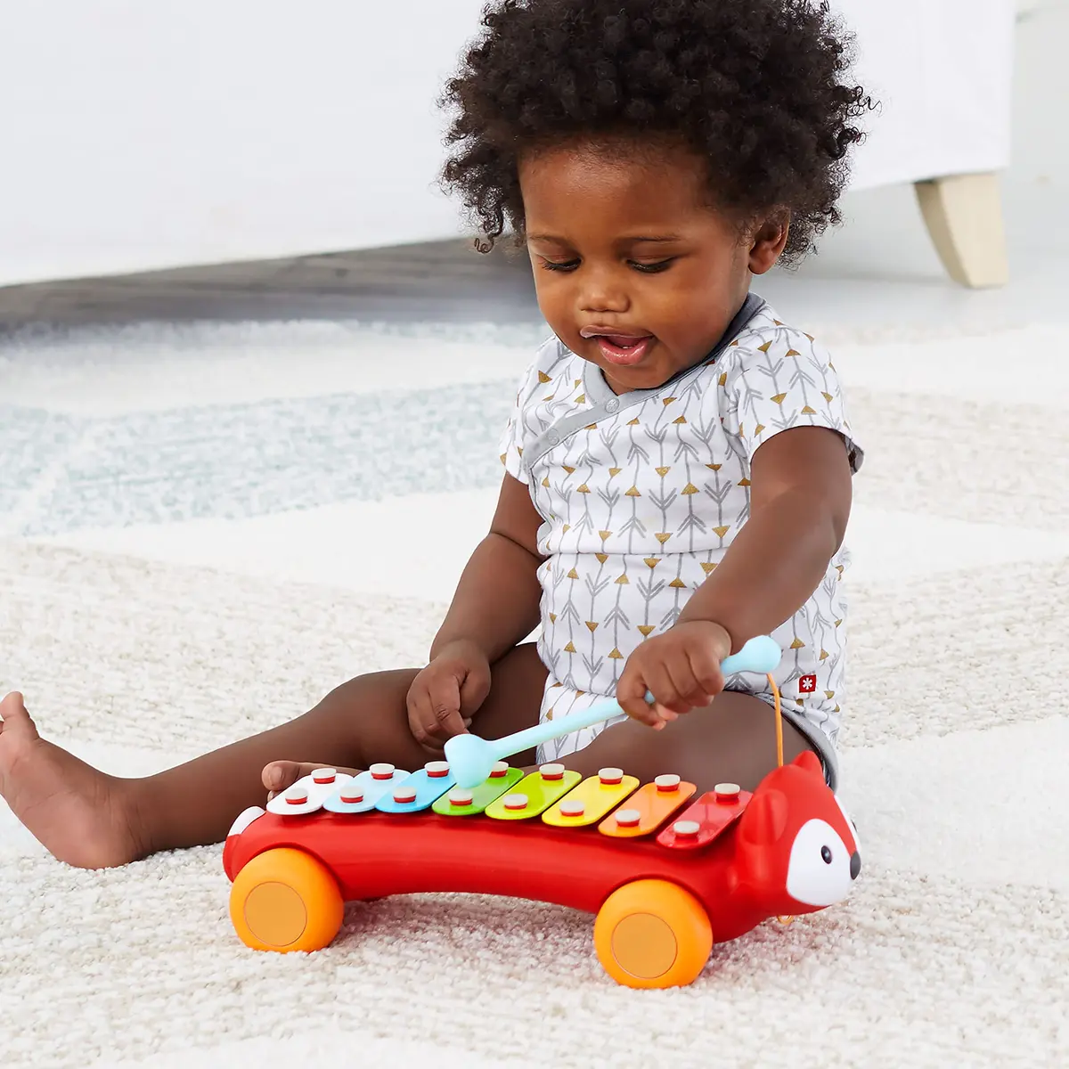 Skip Hop Xylophone Baby Toy, Explore & More, Fox | 8-Color Keys, Develops Fine Motor Skills - view 3