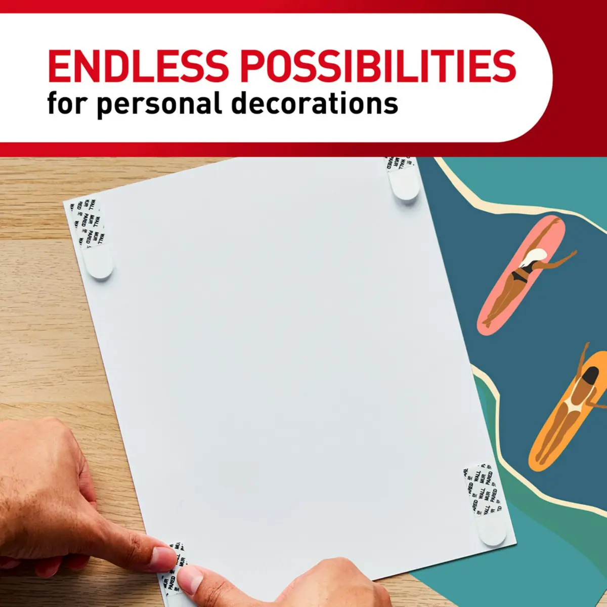 Command Poster Strips, 136 Strips | Damage-Free Wall Hanging for Posters & Signs - view 7