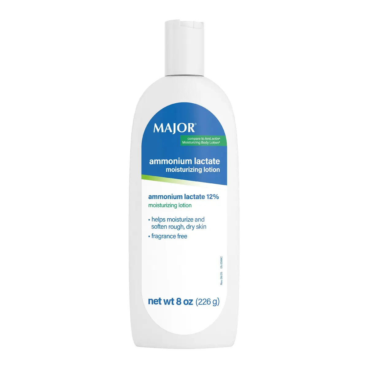 MAJOR Ammonium Lactate 12% Moisturizing Lotion 237ml (8 Fl Oz) | Fragrance-Free Hydration for Rough, Dry Skin - main product image