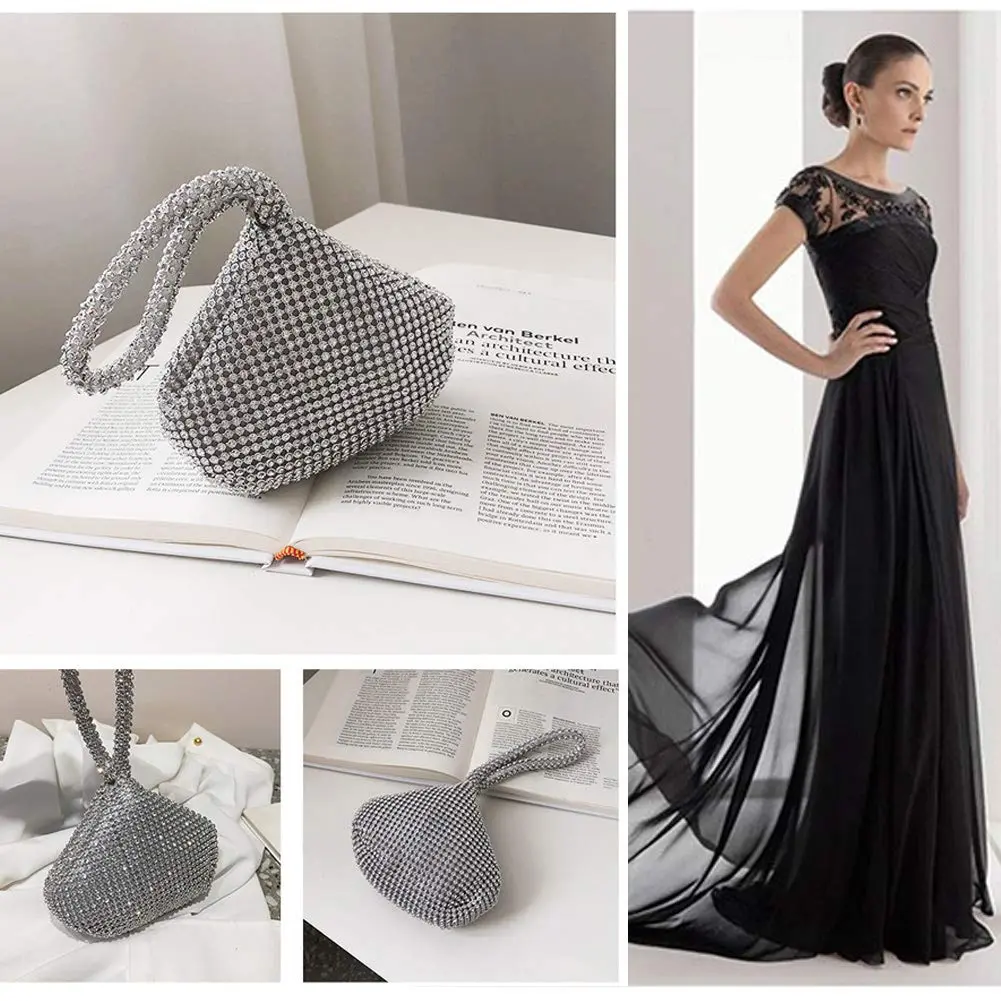 JIAN YA NA Evening Clutch Bag for Women | Rhinestone Party Purse with Magnetic Closure - view 9