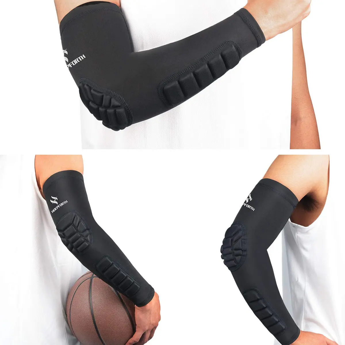 HOPEFORTH Impact Protection Gear 2PCS Padded Arm Elbow Forearm Sleeves | Impact-Absorbing EVA Padding - view 8