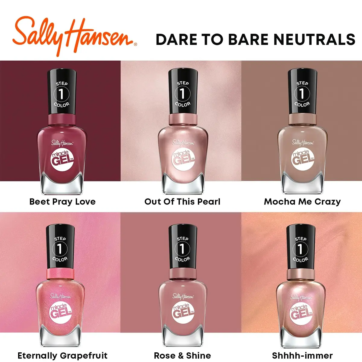 Sally Hansen Miracle Gel Nail Polish 0.5 Fl Oz | Long-Lasting, Vegan, No UV Needed, Glossy Finish - view 6
