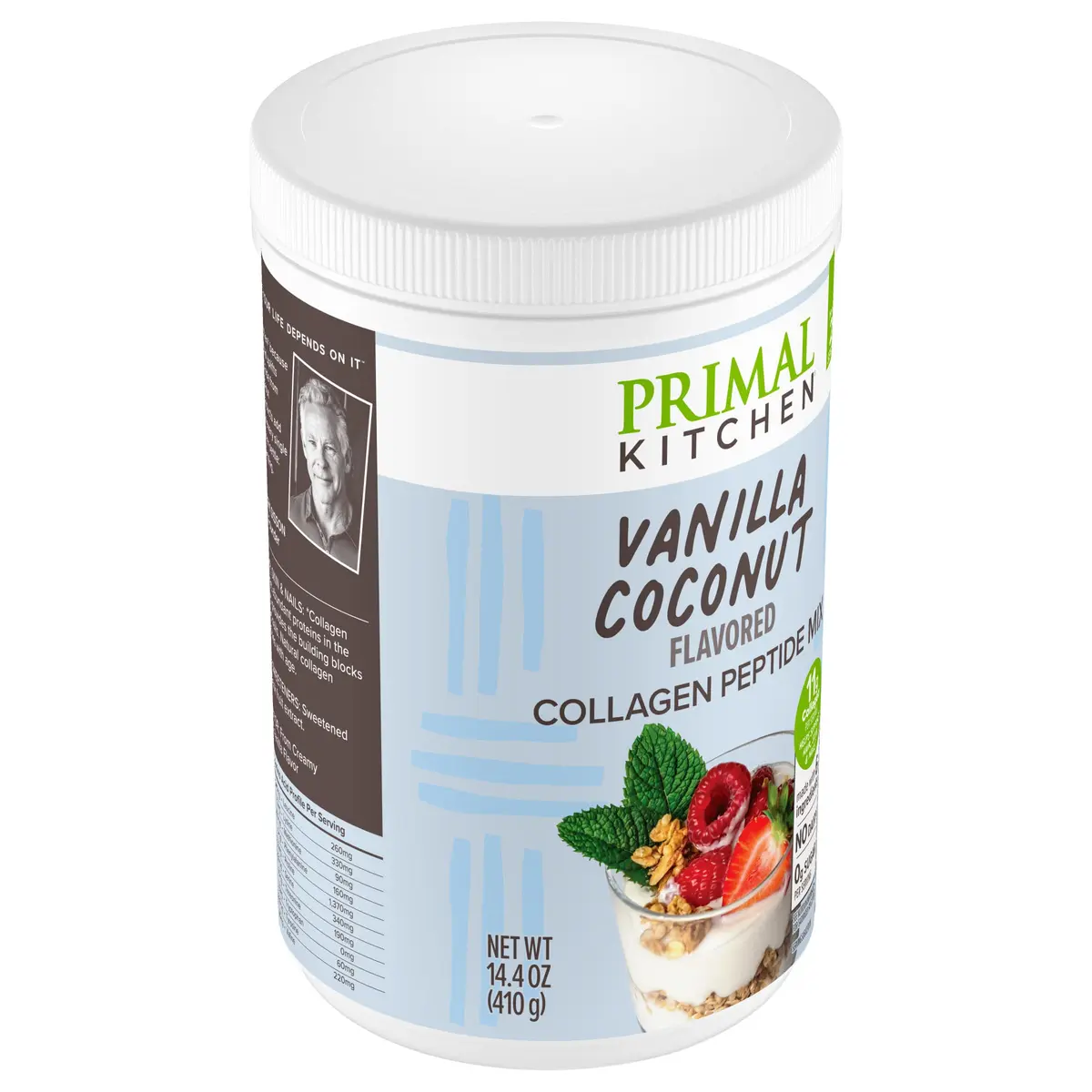 Primal Kitchen Vanilla Collagen Fuel Drink Mix 14.4 oz (408g) | 11g Collagen Peptides Per Serving - view 9