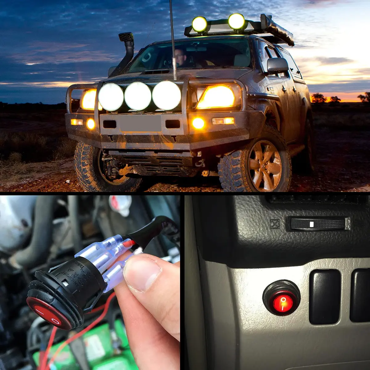 Nilight NI-WA 06 LED Light Bar Wiring Harness Kit with 2 Leads, 12V On/Off Switch, Relay & Fuse | 3.05 m (10 ft) Cable - view 6
