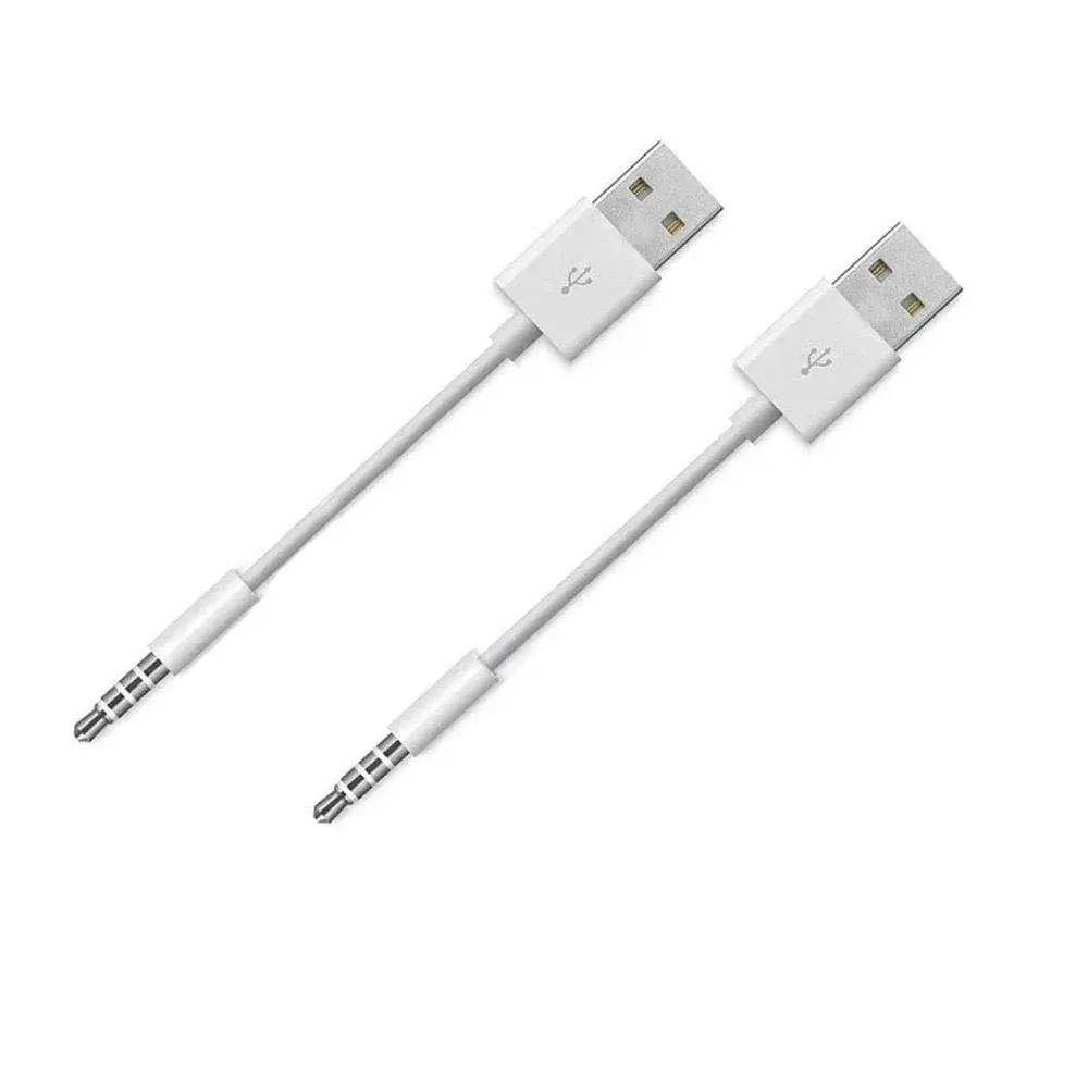 Amicable USB Data Cable for iPod Shuffle 3rd-7th Gen (2-Pack, 10cm) | Sync & Charge - main product image