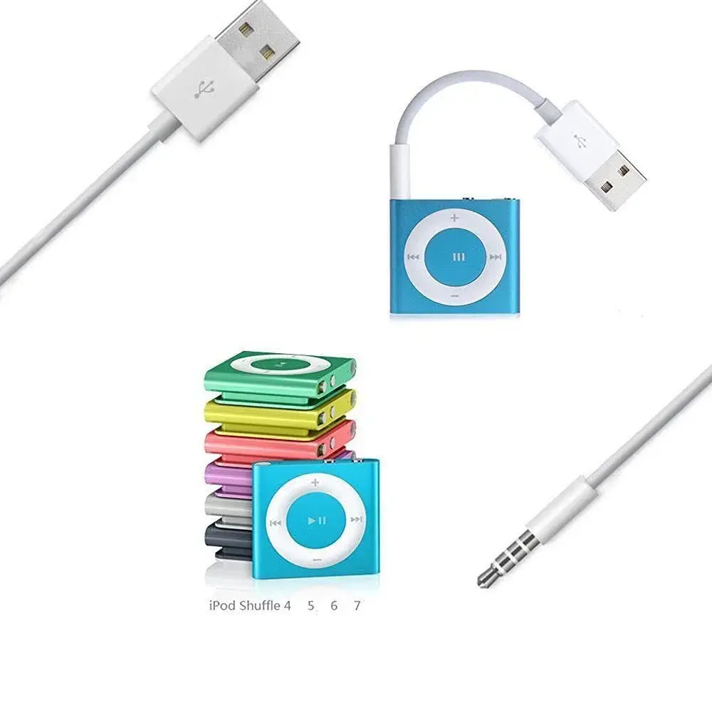 Amicable USB Data Cable for iPod Shuffle 3rd-7th Gen (2-Pack, 10cm) | Sync & Charge - view 3
