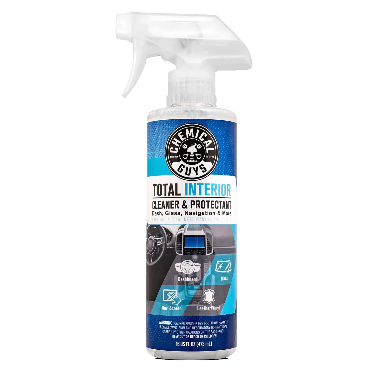 Chemical Guys Total Interior Cleaner & Protectant 16 oz | All-in-One Leather & Vinyl Surface Care - main product image