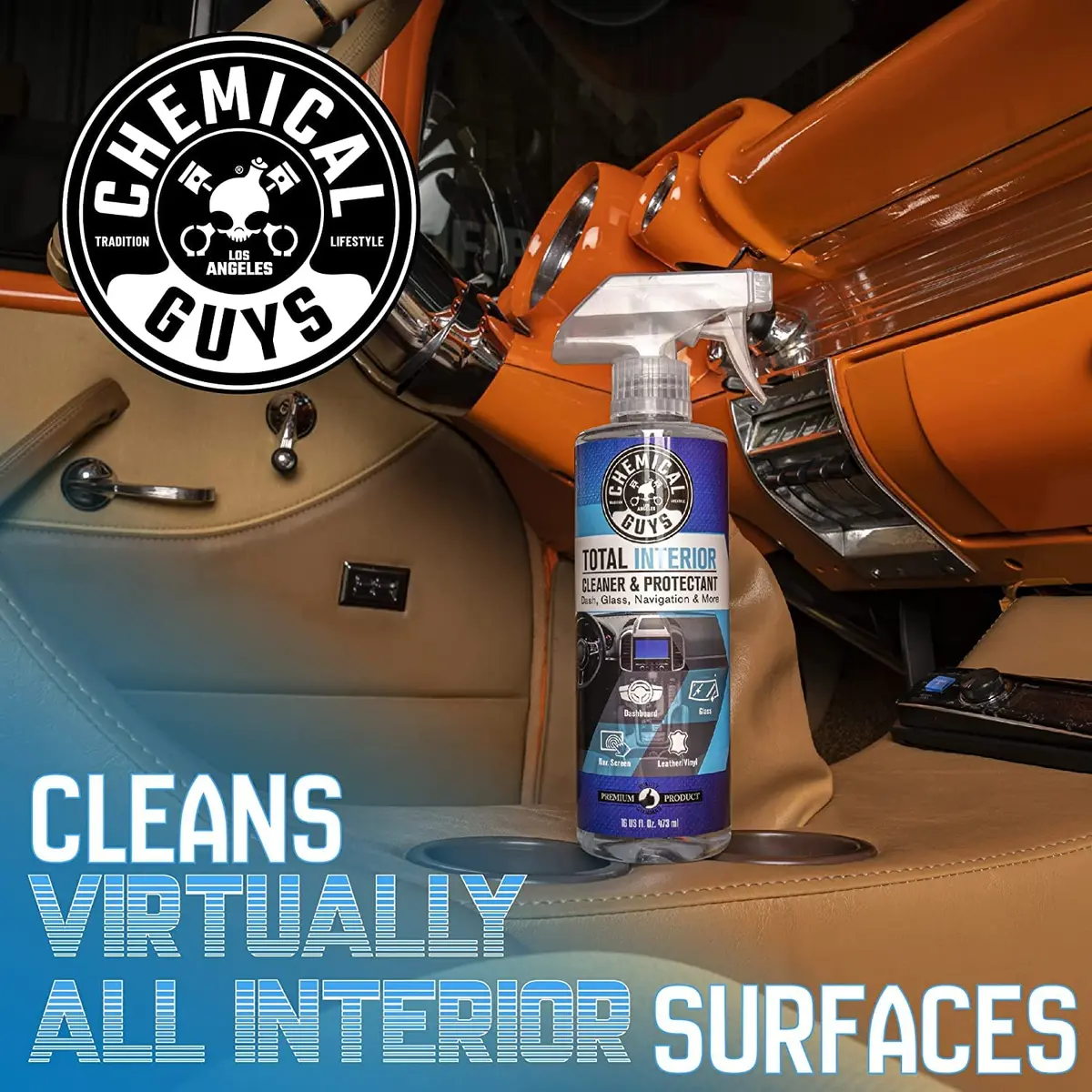 Chemical Guys Total Interior Cleaner & Protectant 16 oz | All-in-One Leather & Vinyl Surface Care - view 5